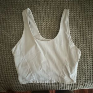 Buffbunny cropped tank top white. Size large